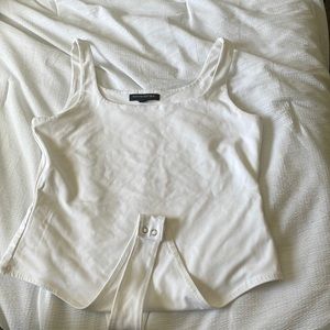 Banana Republic bodysuit tank - white, M